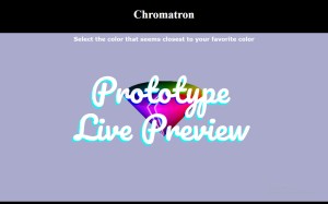 A link to the Chromatron prototype live preview on Chromatron.